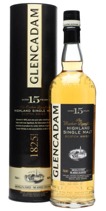 Glencadam Highland Single Malt Scotch Whisky 15 Years Old 70cl
