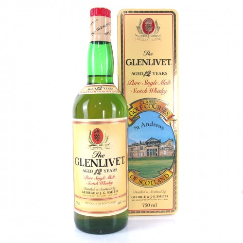 The Glenlivet 12 Year Old - Classic Golf Courses of Scotland (St Andrews) - 1970s+ (75cl, 43%) - HK Whisky Safe