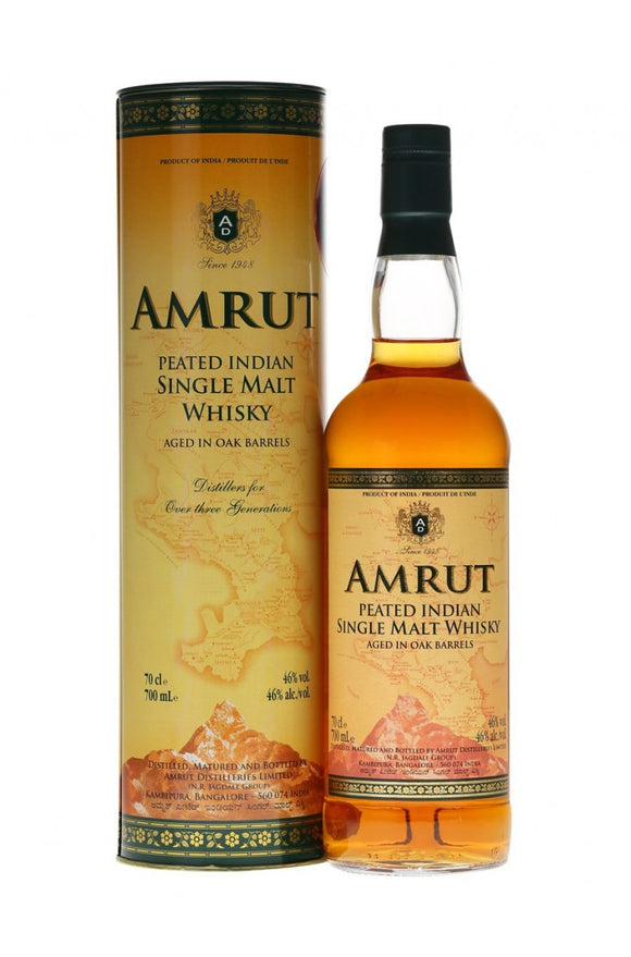 Amrut Peated India Single Malt (70cl, 46%)